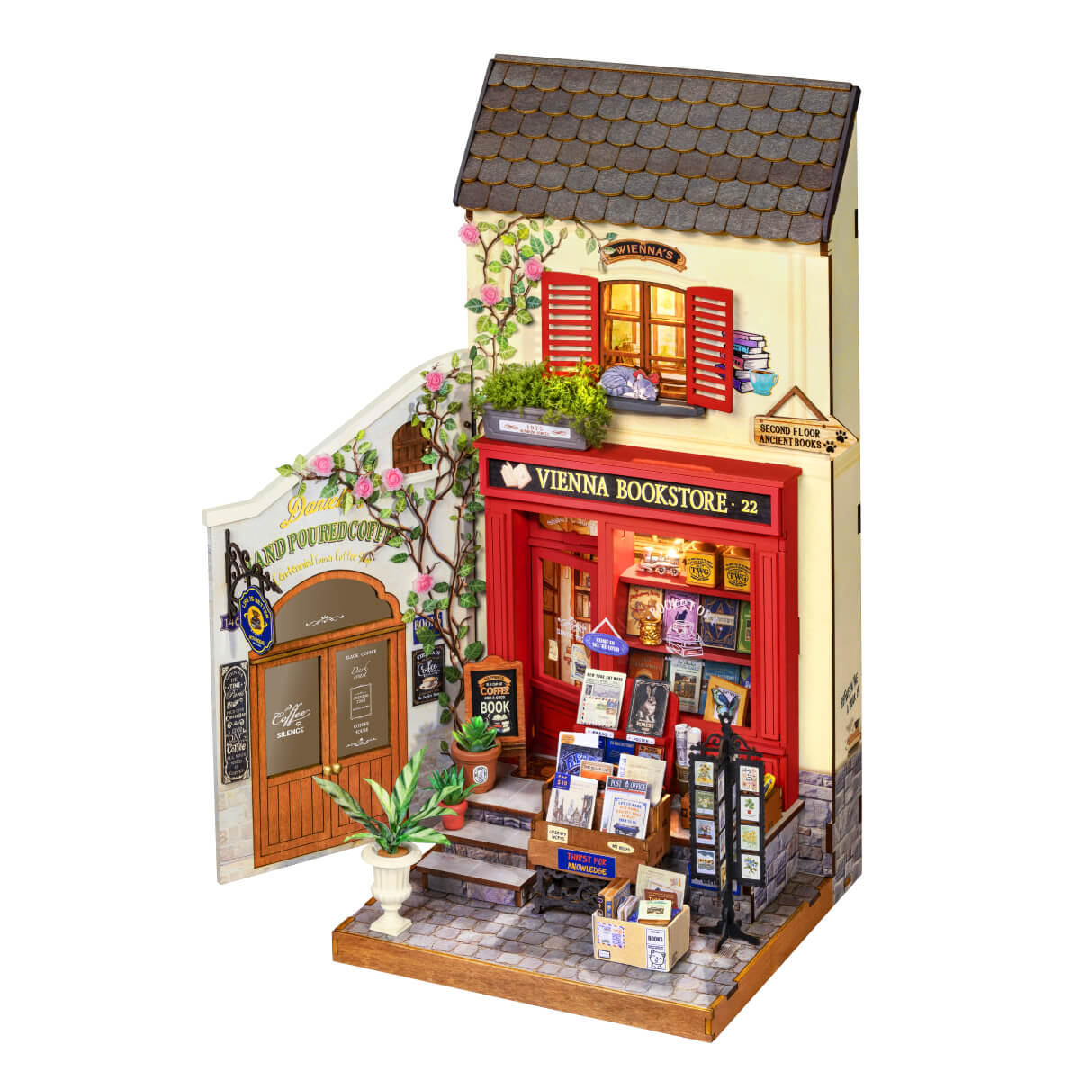 Rolife Vienna Bookstore DIY Miniature House DG183