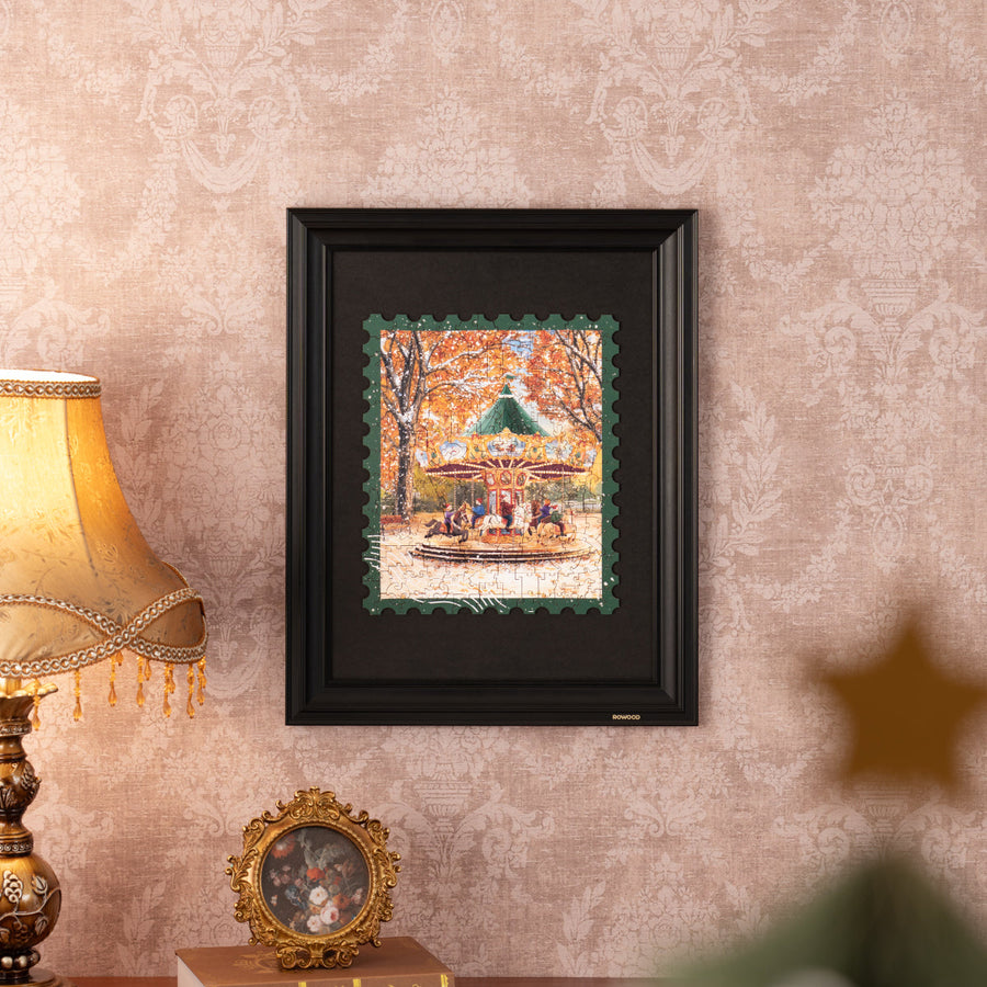 Rowood Golden Autumn Carousel Wooden Jigsaw Puzzle TA008