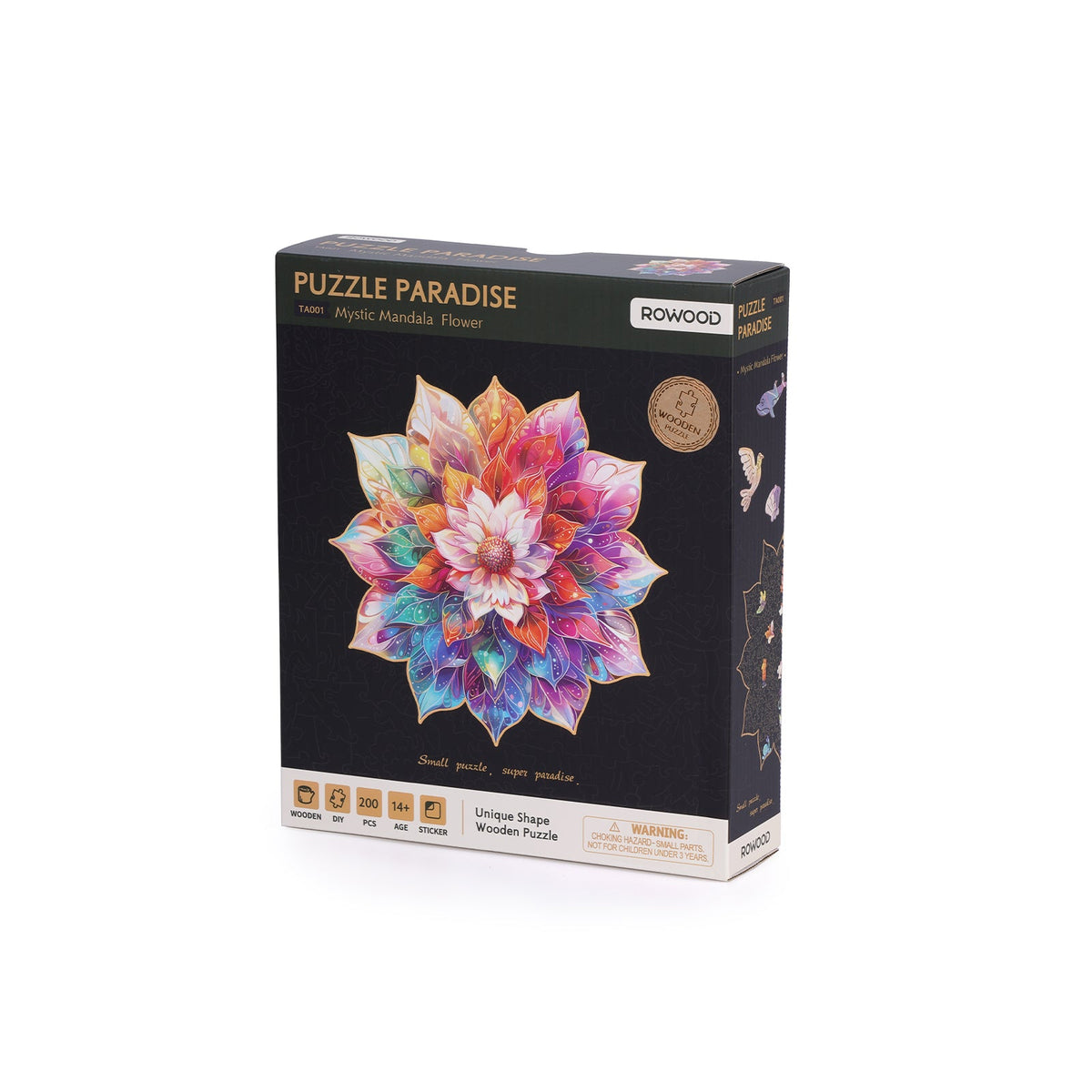 Rowood Wooden Jigsaw Puzzle - Mystic Mandala  Flower