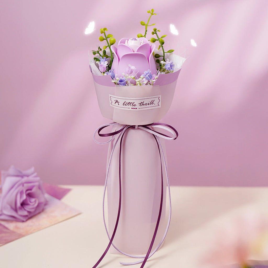 ROKR DIY Bouquet 3D Puzzle - Purple Rose AF021