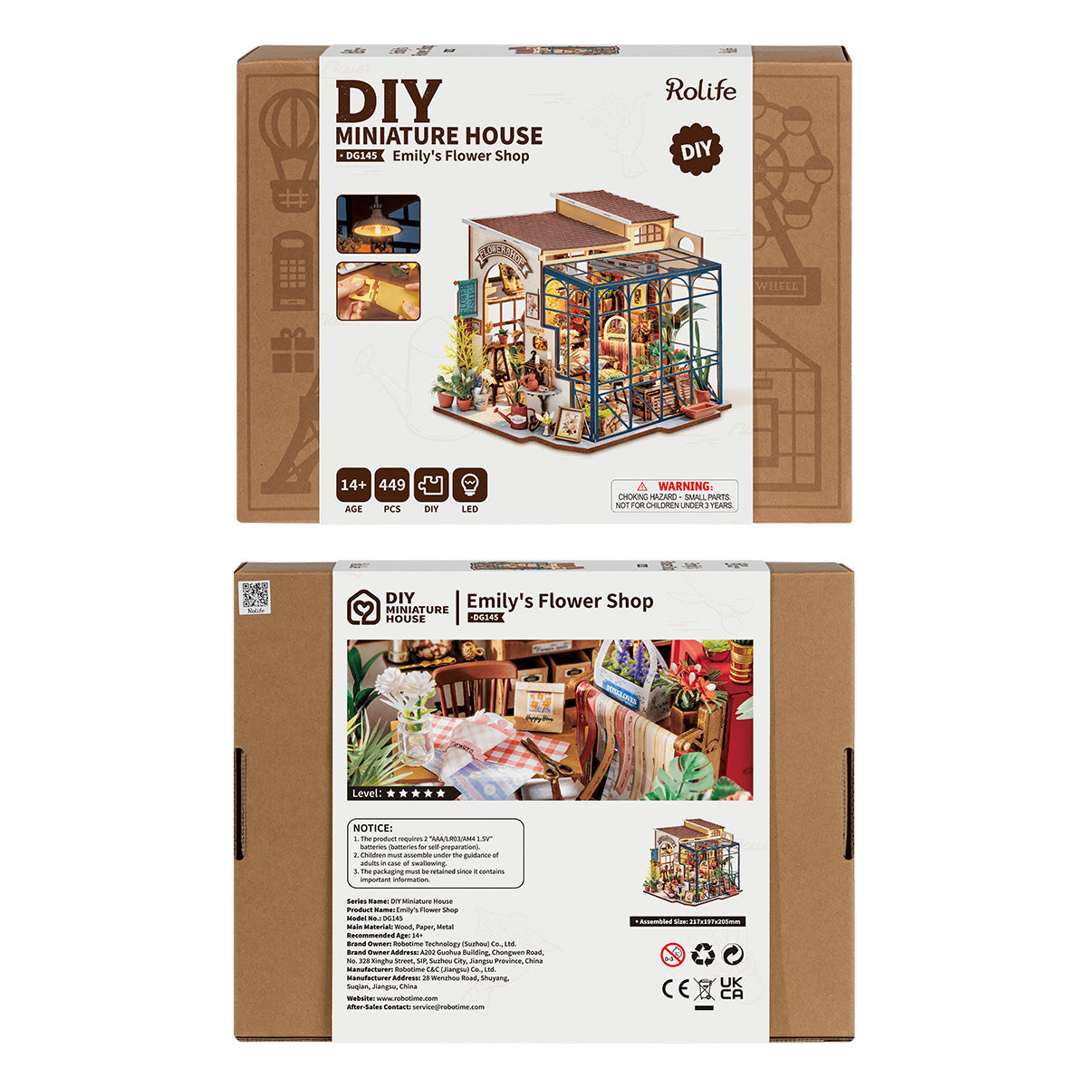 Rolife DIY Miniature Dollhouse - Emily's Flower Shop DG145