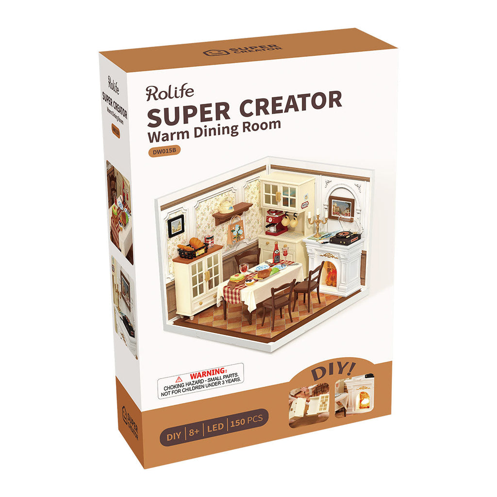 Rolife Warm Dining Room Super Creator Miniature House DW015B