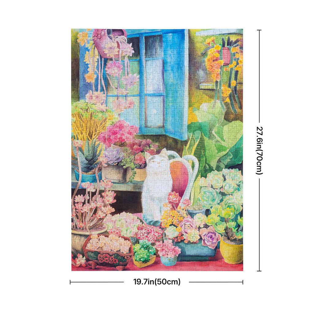 Rowood 1000 Piece Jigsaw Puzzle-Cat's Plant Yard  PT012