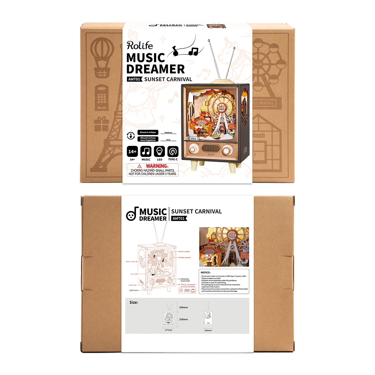 Rolife DIY Music Box Puzzle - Sunset Carnival AMT01